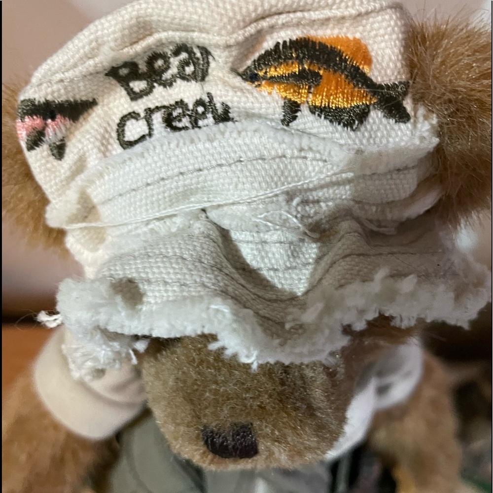 Bear Creek stuffed bear with fishing set